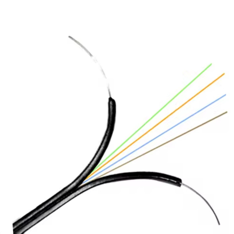 G657A 4 Core FTTH Cavo in fibra ottica Cavo piatto GJXH Acciaio Strength Member