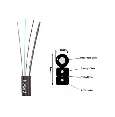 Cable FTTH a fibra ottica GJYXCH 1/2 Core Indoor Outdoor