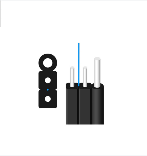 FTTH Indoor Outdoor FRP Strength Member GJYXFCH 1/2 Fibre Optic Drop Cable
