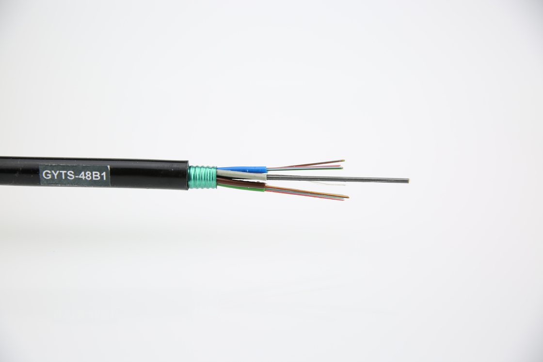 Cable blindato in acciaio esterno GYTS Single Mode con G652D Direct Buried Overhead