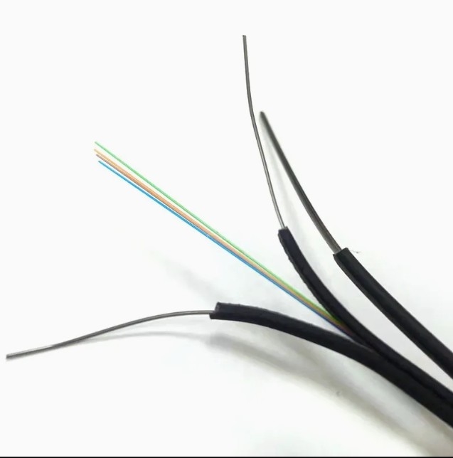 Cavo ottico FTTH a fibra singola nero, 4 fibre, utilizzato per la costruzione di comunicazioni