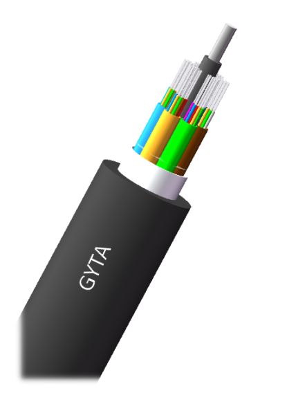 Cavo ottico corazzato GYTA a nastro di alluminio multifilare da 2-144 fibre