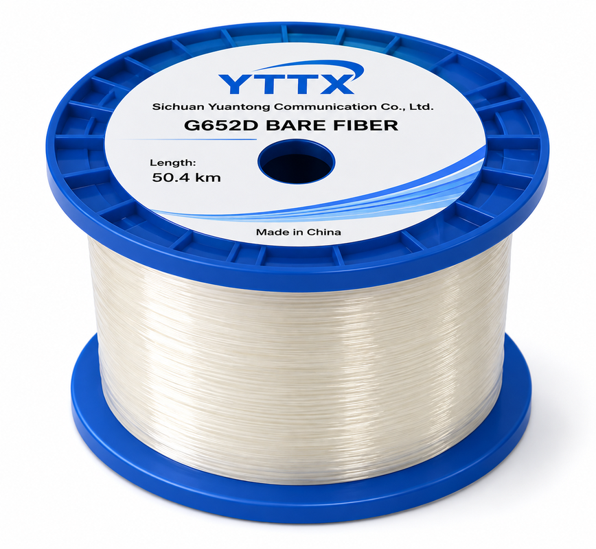 Fibra G652D 48.8KM 50.4KM per bobina Fibra nuda SM lunghezza personalizzabile