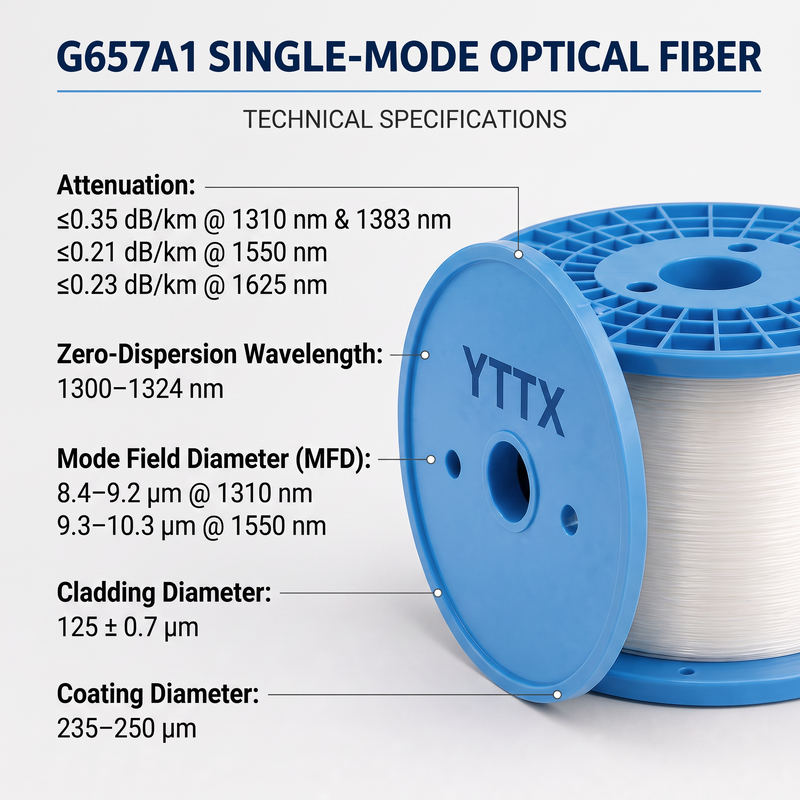 FPV Fibra SM fibra G657A1 50/60KM Tensile 60-70N Ultra bassa perdita attu