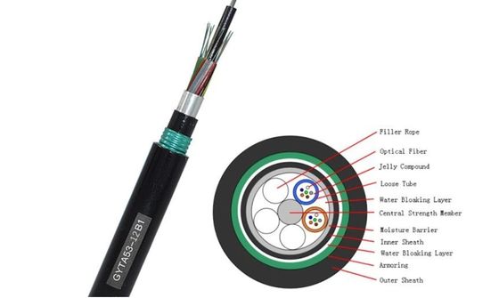 Cavo in fibra ottica interrato diretto per applicazioni di interramento diretto -20-70°C Struttura SZ tubo a strascico